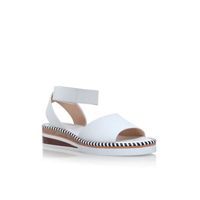 White mariena flat sandals